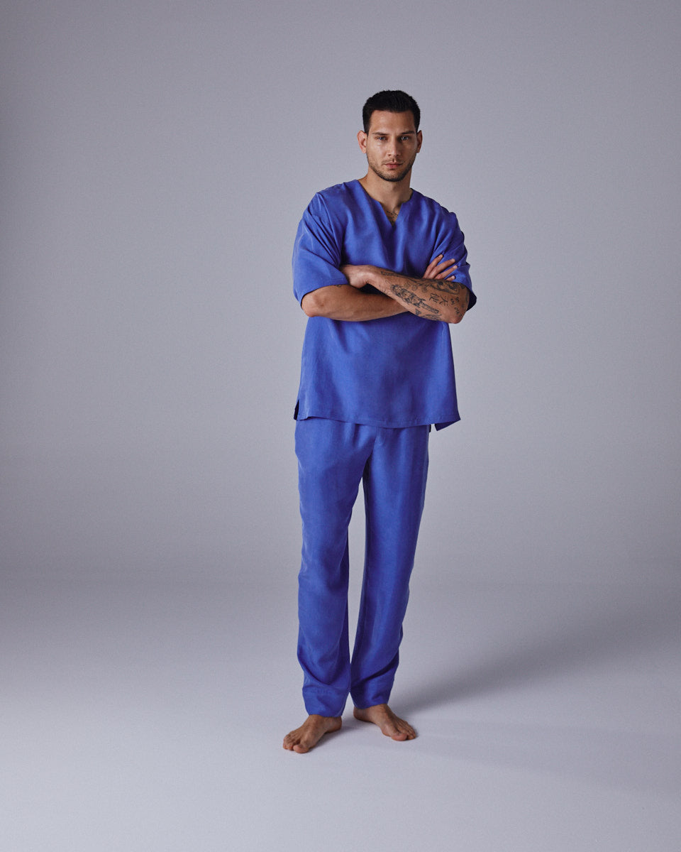 Brushed Silk Mens Trousers