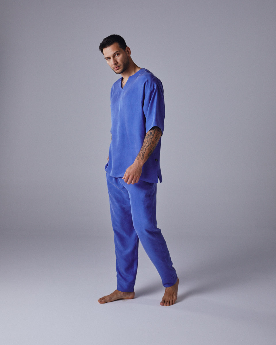 Brushed Silk Mens Trousers