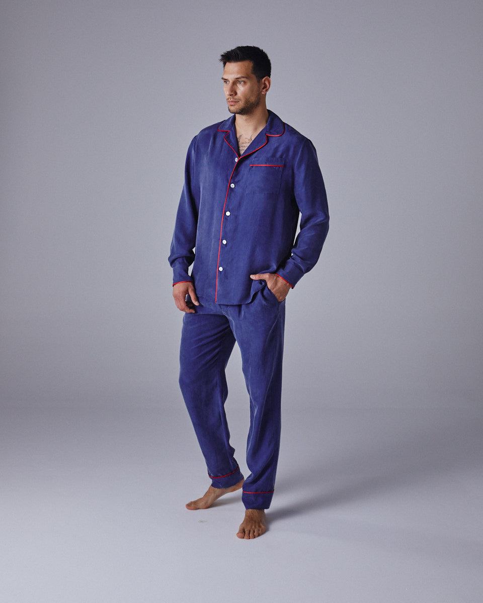 Brushed Silk Mens Pyjama Set