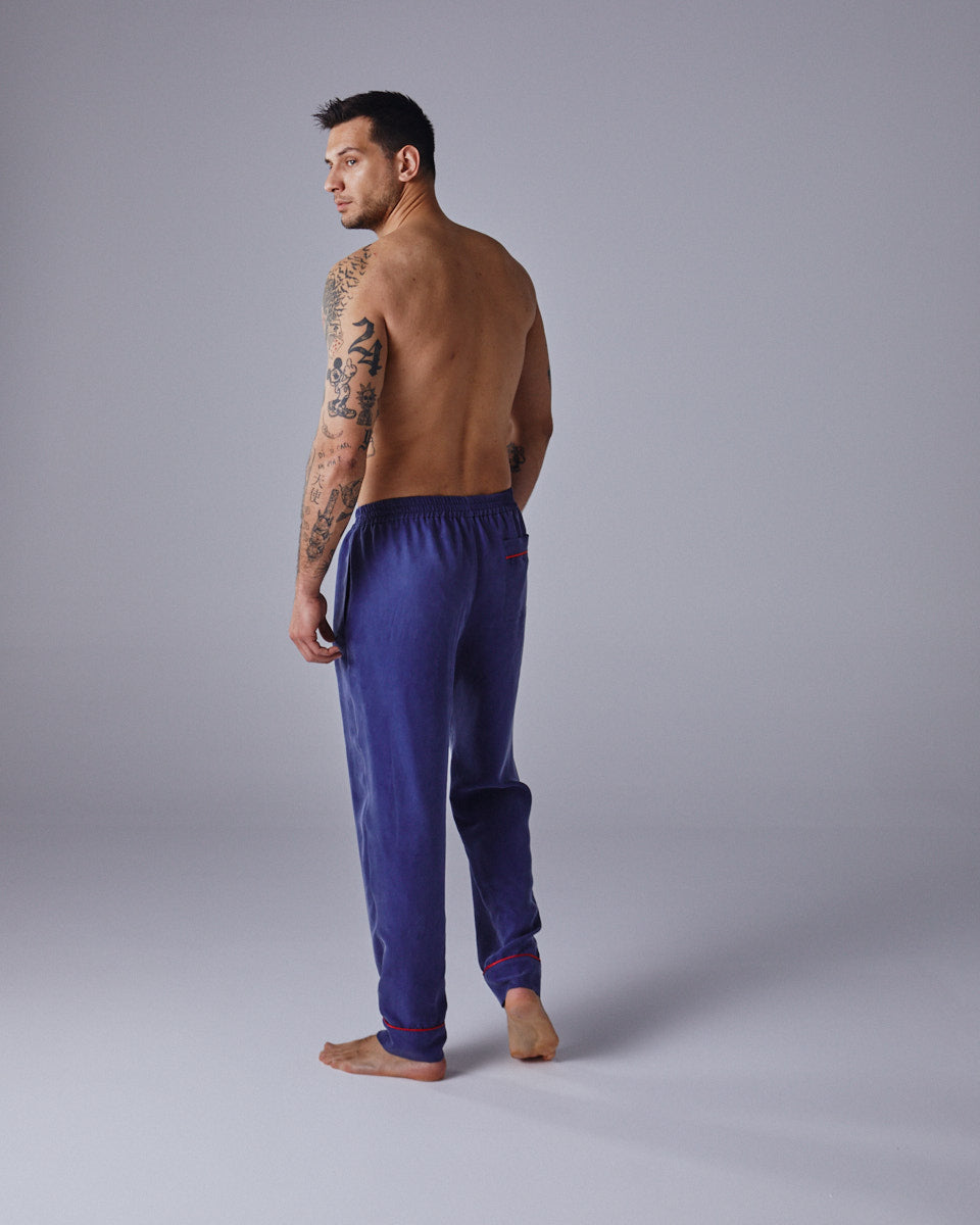 Brushed Silk Mens Trousers