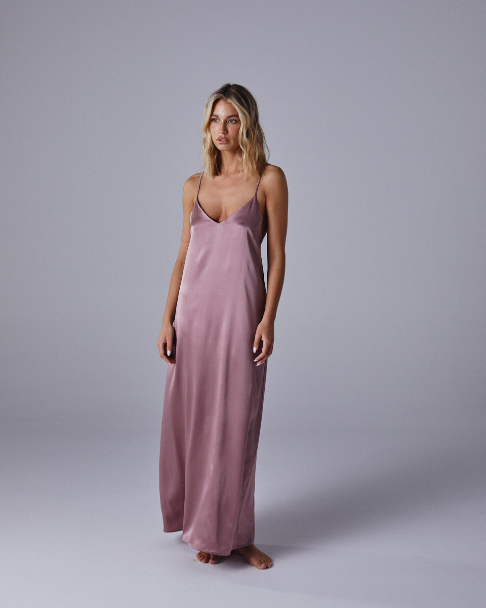 Mirage V Neck Silk Dress