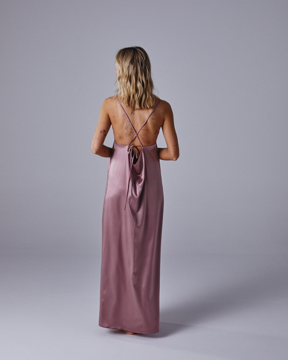 Mirage V Neck Silk Dress