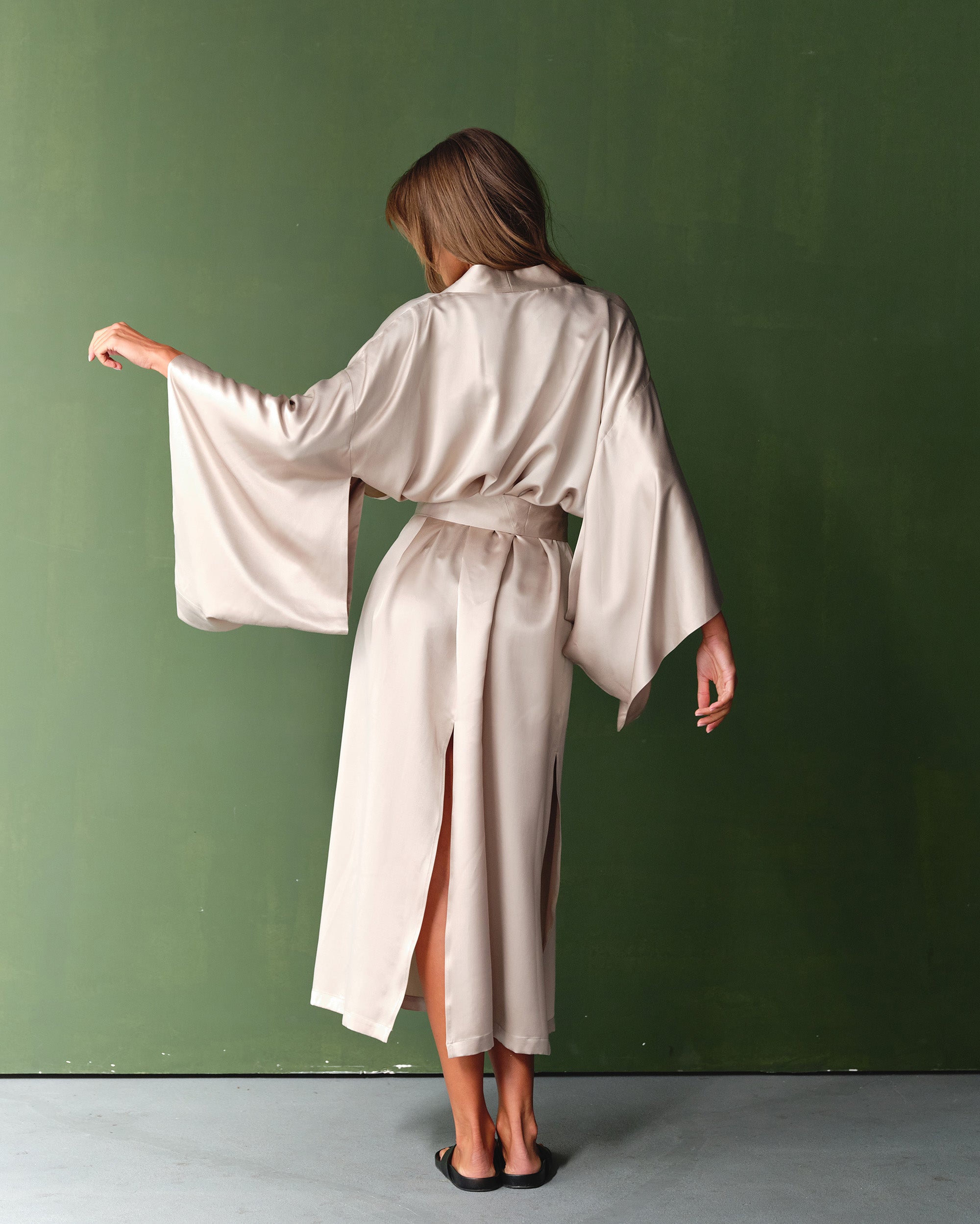 Champagne Silk Kimono