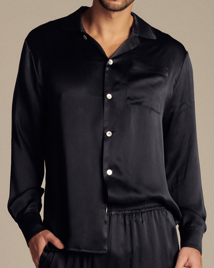 Silk Mens Pyjama Shirt