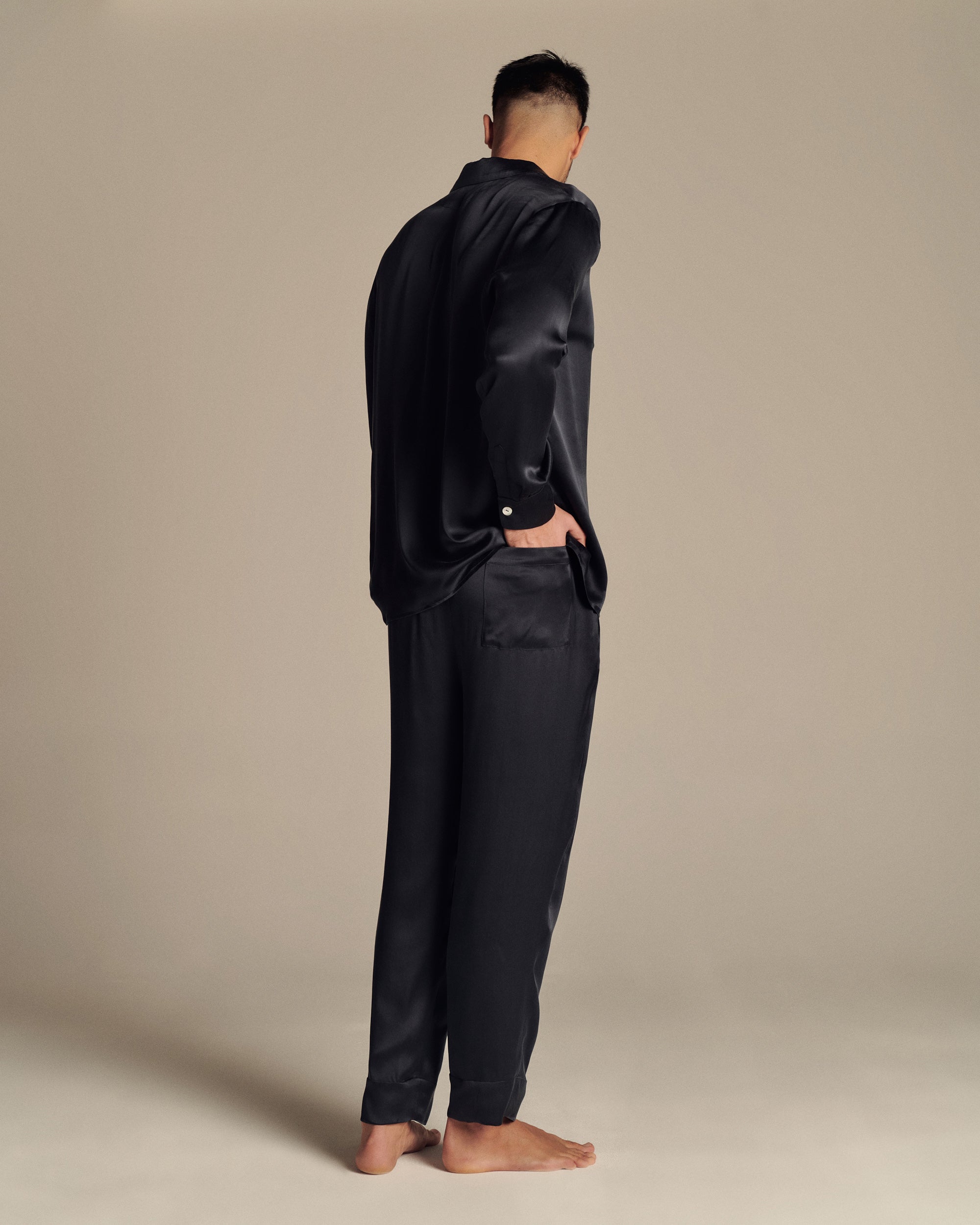 Paris Elegance Silk Mens Pyjama Set