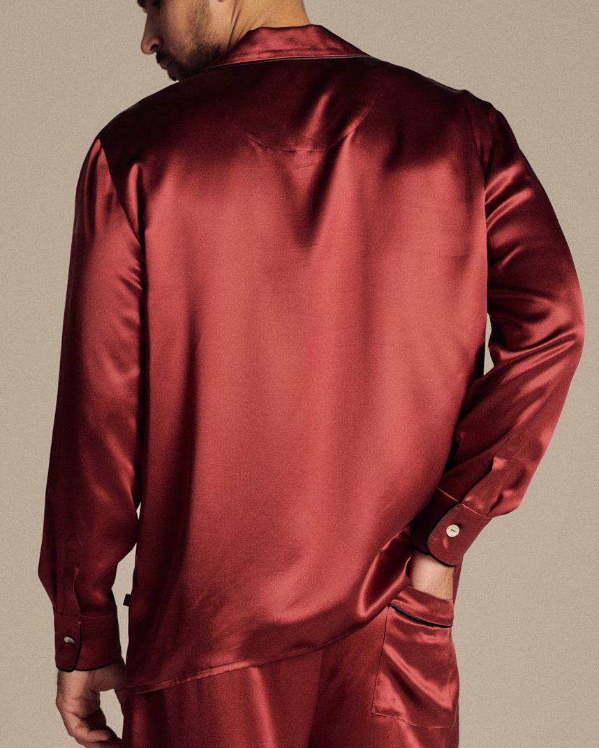 Silk Mens Pyjama Shirt