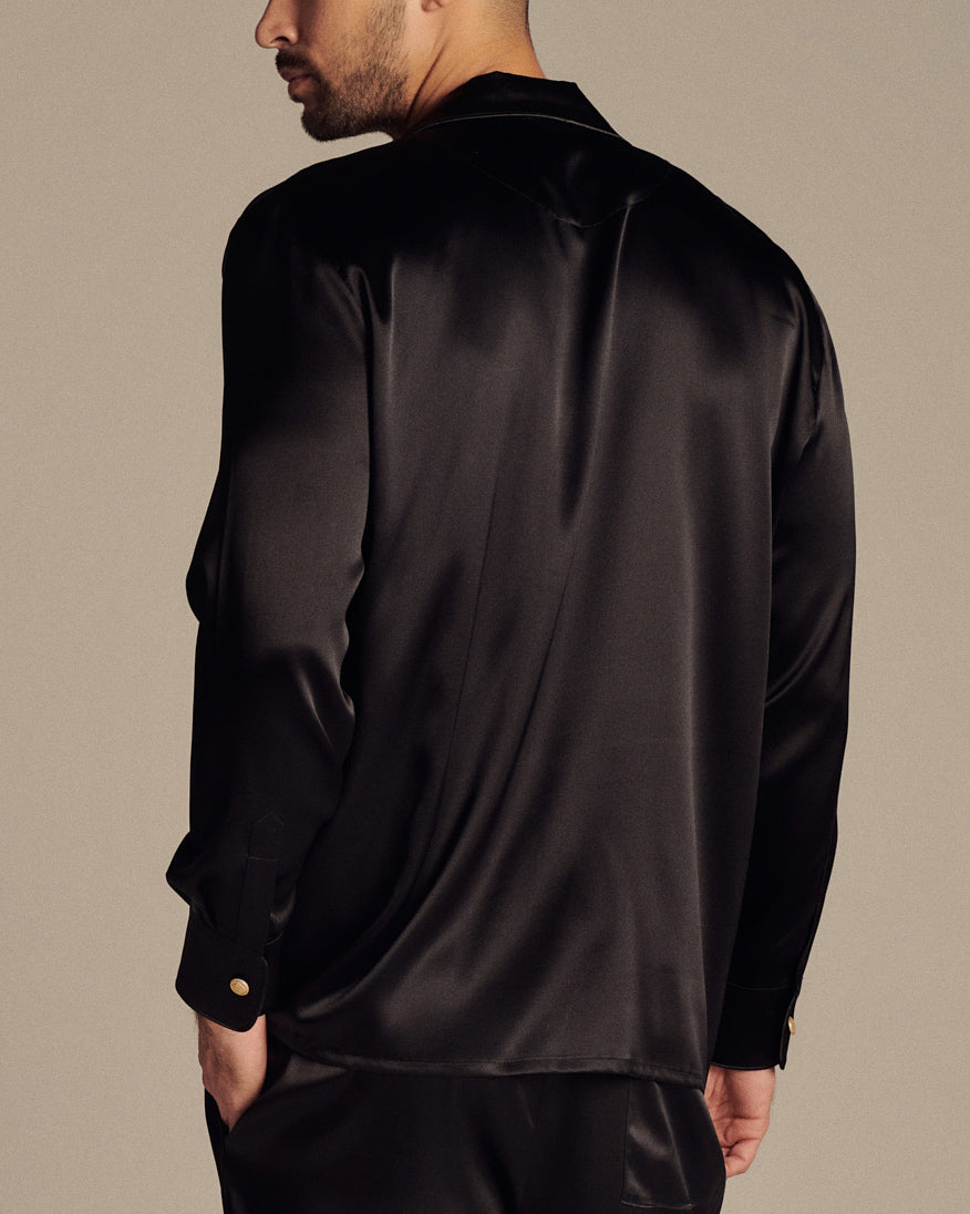 Silk Mens Pyjama Shirt