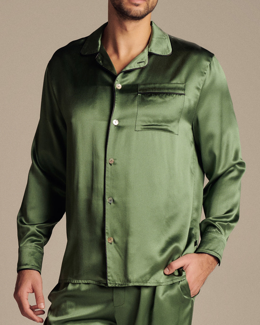 Silk Mens Pyjama Shirt