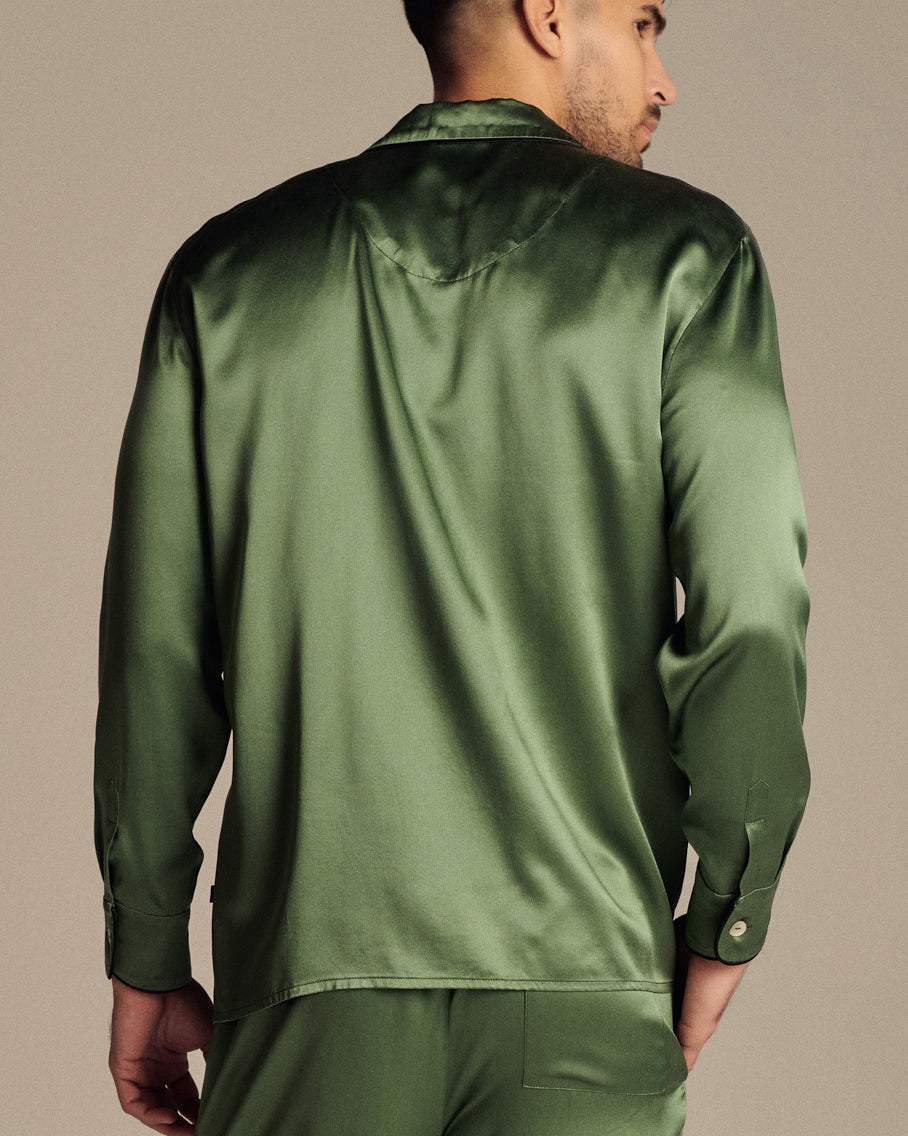 Silk Mens Pyjama Shirt