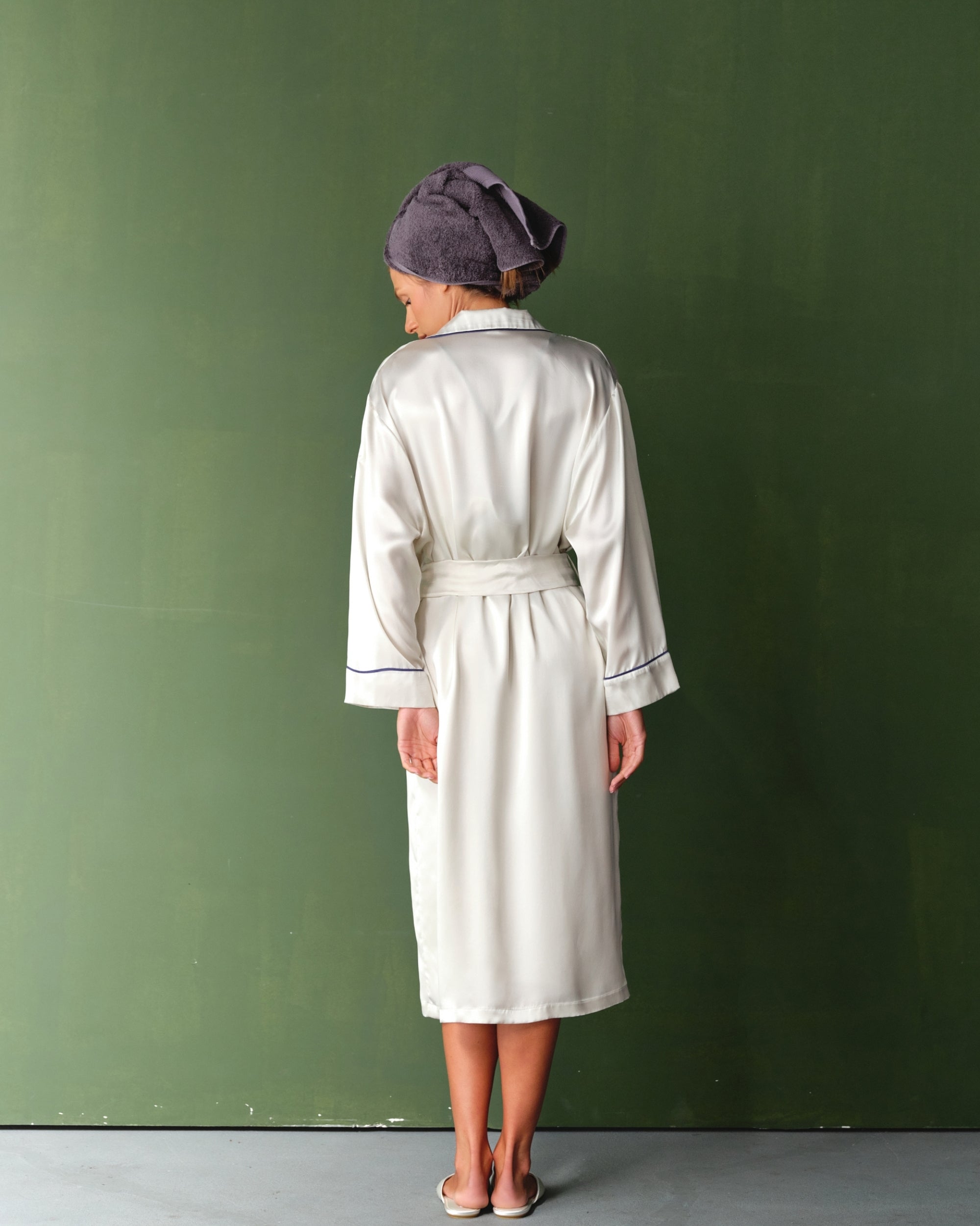 Pure White Silk Robe